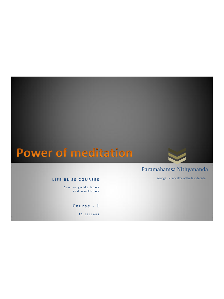 Power of Meditation