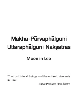 Makha-Pūrvaphālgunī Uttaraphālgunī Nakṣatras
